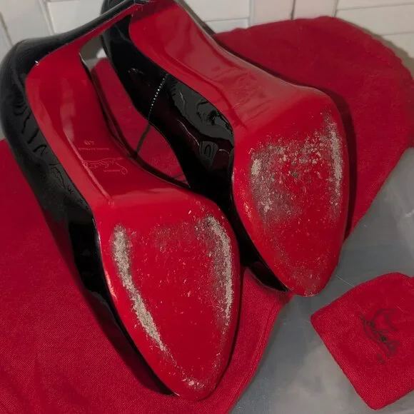 Loubiton New Very Privé 120mm platform pumps Patent calf leather - black - 40EUR - Picture 7 of 7